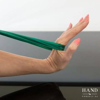 Resistance band exercise for the wrist and fingers